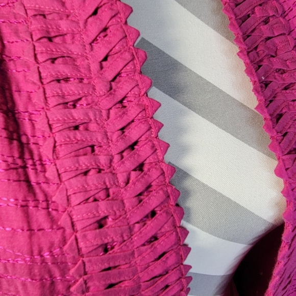 Womans Chicos Pink Embroidered Unconstructed jacket Size 2 - Picture 2 of 11